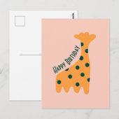 カスタマイズ可愛いキリン ポストカード (正面/裏面)