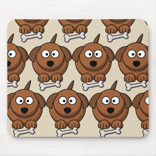 カスタマイズ可愛い子供へ犬 マウスパッド (正面)
