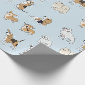 カスタマイズ可愛い犬 ラッピングペーパー (角)