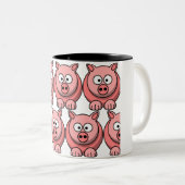 カスタマイズ可愛い豚 ツートーンマグカップ (正面右)