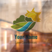 カスタマイズ可気に能な芝生の風景 ウィンドウサイン (シート2)