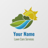 カスタマイズ可気に能な芝生の風景 ウィンドウサイン (シート)