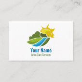 カスタマイズ可気に能な芝生の風景 名刺 (正面)