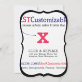 カスタマイズ可空白の能なギフトテンプレート 招待状 (裏面)