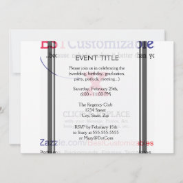 カスタマイズ可空白の能なギフトテンプレート 招待状