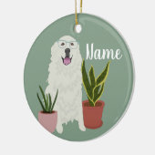 カスタマイズ可素晴らし能なピレネー セラミックオーナメント (左)