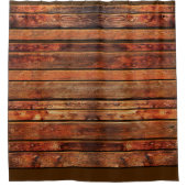 カスタマイズ可素朴能な木製ルックシャワーカーテン シャワーカーテン (正面)