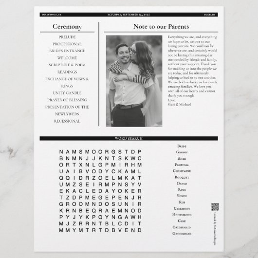 カスタマイズ可結婚能な新聞番組 (裏面)