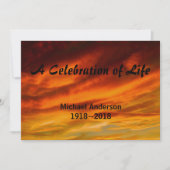 カスタマイズ可絵を描能 –  Sky Photograph 招待状 (正面)