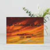 カスタマイズ可絵を描能 –  Sky Photograph 招待状 (スタンド正面)