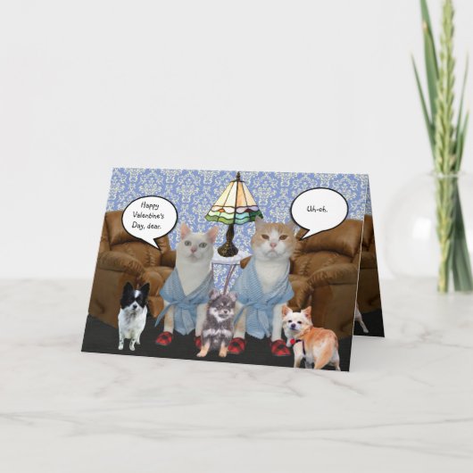 カスタマイズ可能おもしろいなバレンタイン猫 シーズンカード (正面)