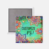 カスタマイズ可能かわいらしなフローラ検査トレンディーおもしろい マグネット (正面/裏面)