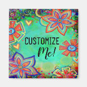 カスタマイズ可能かわいらしなフローラ検査トレンディーおもしろい マグネット (正面)