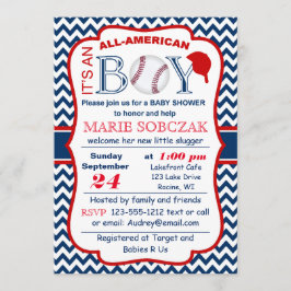 カスタマイズ可能すべてのアメルBballのベビーシャワーの招待状 招待状