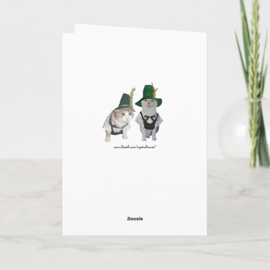 カスタマイズ可能でおもしろいなドイツ猫か猫ちゃん記念日 カード (裏面)