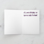 カスタマイズ可能でおもしろいなバースデー・カード カード (内部)