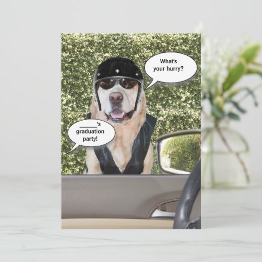 カスタマイズ可能でおもしろいな卒業のパーティの招待状 招待状 (スタンド正面)