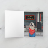 カスタマイズ可能でおもしろいな古顔犬 カード (内部)