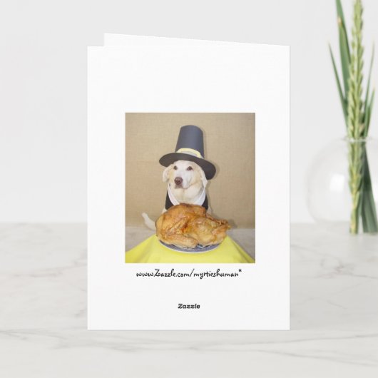 カスタマイズ可能でおもしろいな感謝祭 シーズンカード (裏面)