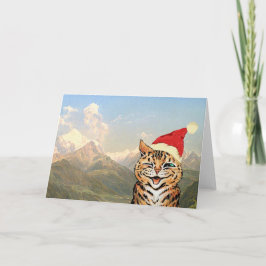 カスタマイズ可能でおもしろいな猫のクリスマスカード シーズンカード