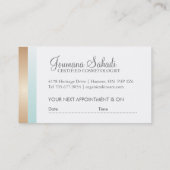 カスタマイズ可能でオーガニックなSkincareの名刺 予約カード (裏面)