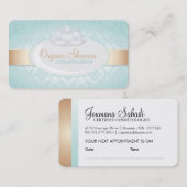 カスタマイズ可能でオーガニックなSkincareの名刺 予約カード (正面/裏面)