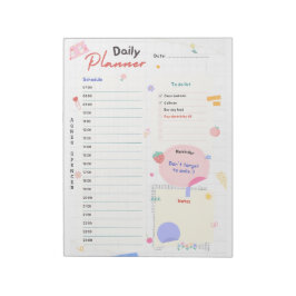 カスタマイズ可能でカラフル日常的なプランナーメモ帳 ノートパッド