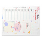 カスタマイズ可能でカラフル日常的なプランナーメモ帳 ノートパッド (正面)