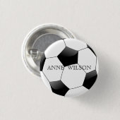 カスタマイズ可能でパーソナライズなフットボールのサッカーボール 缶バッジ (正面&裏面)