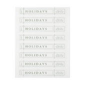 カスタマイズ可能でモダンなクリスマスの封筒のラベル- Gre ラップアラウンドラベル (シート)