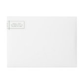 カスタマイズ可能でモダンなクリスマスの封筒のラベル- Gre ラップアラウンドラベル (正面)