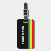 カスタマイズ可能でラスタストライプのな荷物のラベル ラゲッジタグ (正面縦)