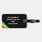 カスタマイズ可能でラスタストライプのな荷物のラベル ラゲッジタグ (裏面横)