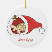 カスタマイズ可能でロシアのなカメのオーナメント セラミックオーナメント (裏面)