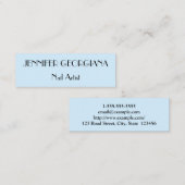 カスタマイズ可能で及び上品なネイルアーティストの名刺 スキニー名刺 (正面/裏面)