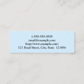 カスタマイズ可能で及び上品なネイルアーティストの名刺 スキニー名刺 (裏面)