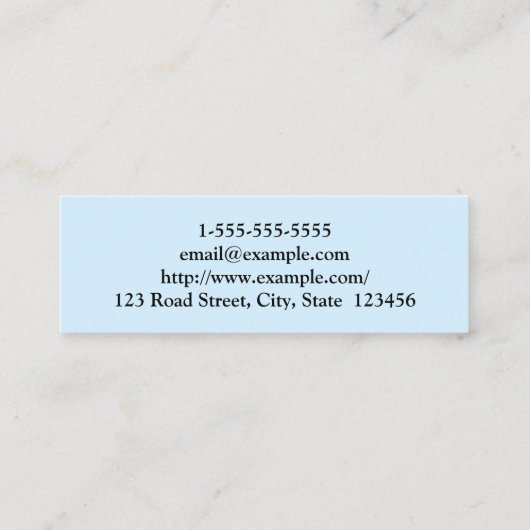 カスタマイズ可能で及び上品なネイルアーティストの名刺 スキニー名刺 (裏面)