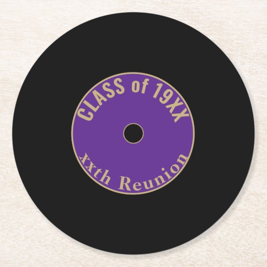 カスタマイズ可能で可愛いクラスの懇親会コースター ラウンドペーパーコースター (正面)