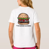カスタマイズ可能で大きいハンバーガービジネス食糧ティー Tシャツ (裏面)