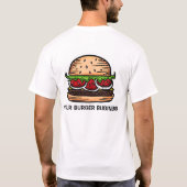 カスタマイズ可能で大きいハンバーガービジネス食糧ティー Tシャツ (裏面)