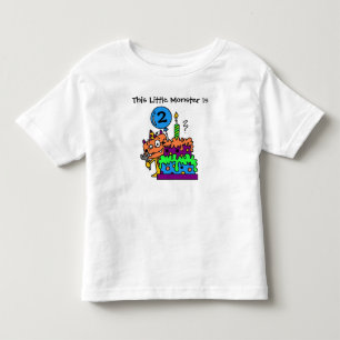 カスタマイズ可能で小さいモンスターの誕生日のTシャツ トドラーTシャツ