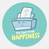 カスタマイズ可能で幸せではないプリント ラウンドシール (正面)