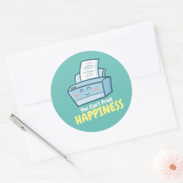 カスタマイズ可能で幸せではないプリント ラウンドシール