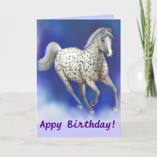 カスタマイズ可能で幸せなAppyの誕生日のAppaloosa カード
