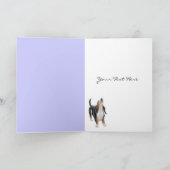 カスタマイズ可能で幸せなHowlidaysのバセットハウンドは車の後をつけます シーズンカード (内部)