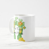 カスタマイズ可能で幸運な蹄鉄のマグ コーヒーマグカップ (正面左)