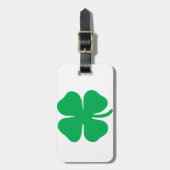 カスタマイズ可能で幸運な4つの葉のクローバーの荷物のラベル ラゲッジタグ (正面縦)