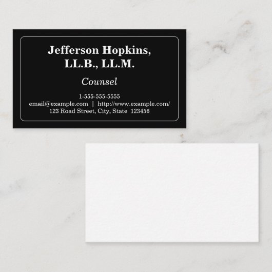 カスタマイズ可能で最小限のカウンセリング名刺 名刺 (正面/裏面)