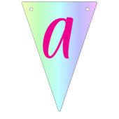 カスタマイズ可能で楽しい、カラフルな虹のハッピーバースデー！ バンティングフラッグ (第3の旗)