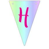 カスタマイズ可能で楽しい、カラフルな虹のハッピーバースデー！ バンティングフラッグ (第2の旗)